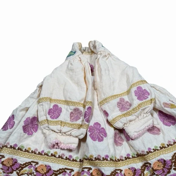 Apolina Kids Mya Dress in String 3-5 Years‎ Floral Embroidered